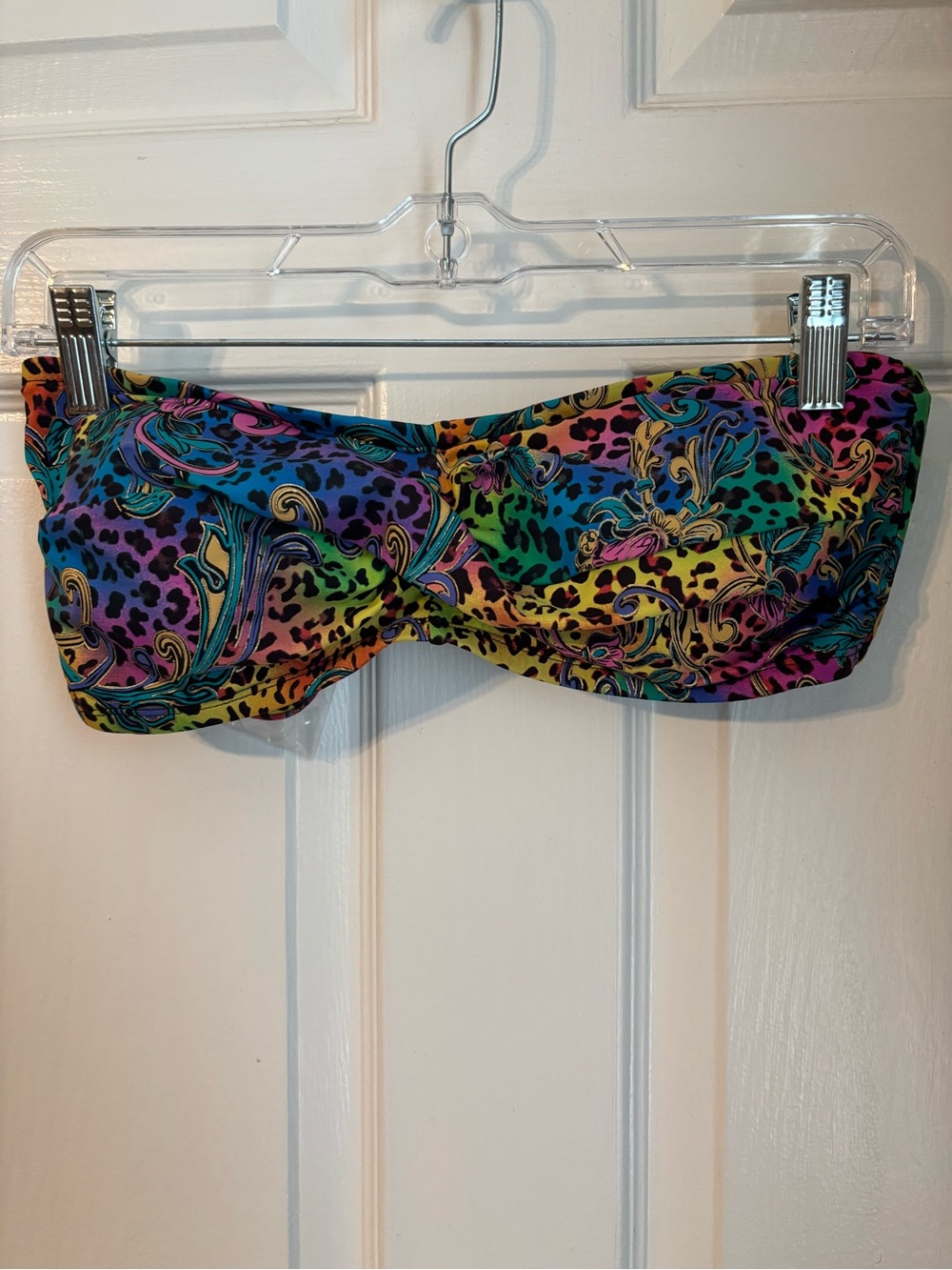 Ella Moss Multicolor Strap Detail Bikini Bottom — Teal, Purple, Yellow & Black